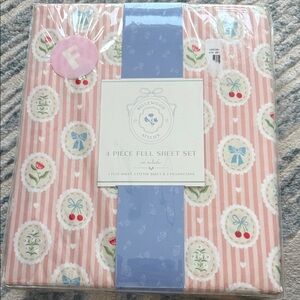 Pink Floral Full Sheet Set - 4 Piece